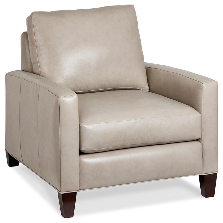 Hancock and moore leather chair and store ottoman price